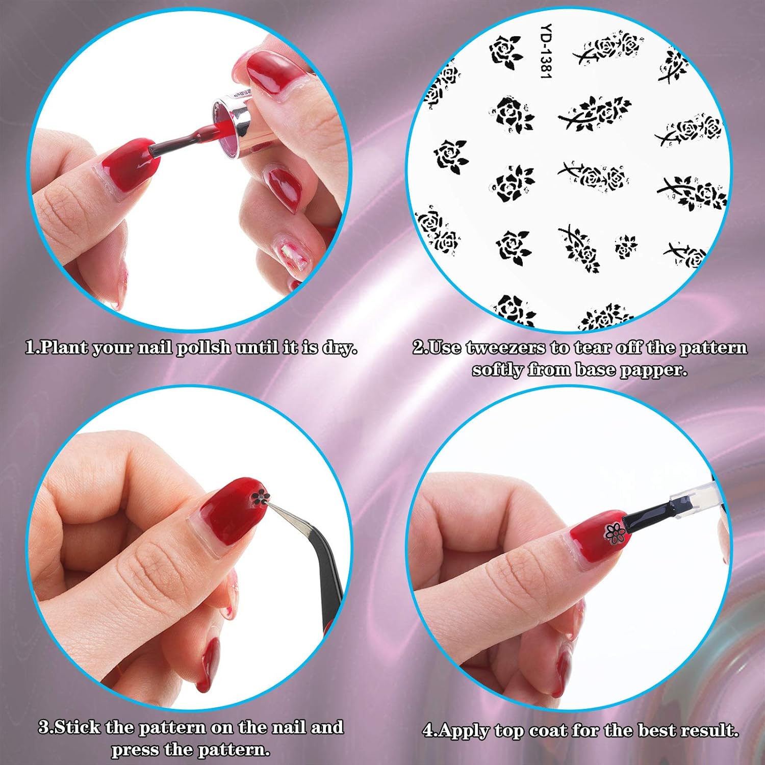 5000 Pcs 3D Flower Nail Sticke - Resin Art Design Images recension och pris