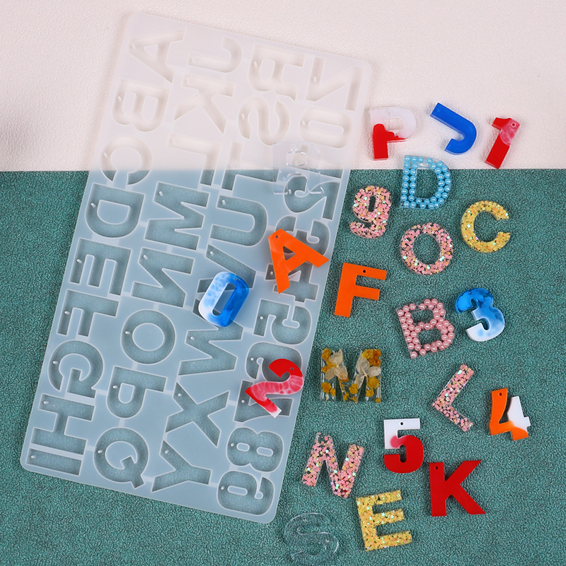 Letter Number Keychain Silicon - Resin Art Alphabet recension och pris