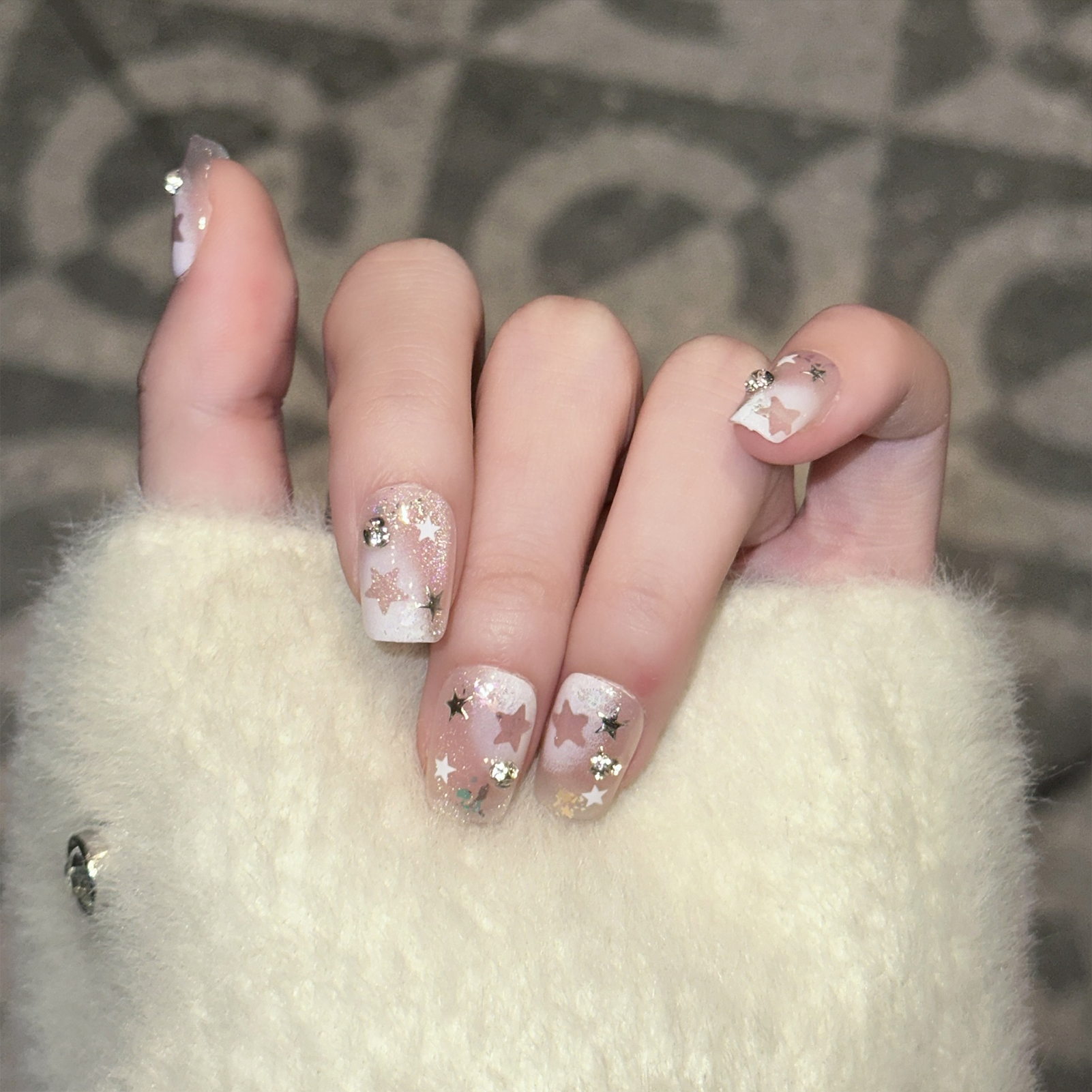 10PCS Short Square Fake Nails  - Resin Art Diy recension och pris