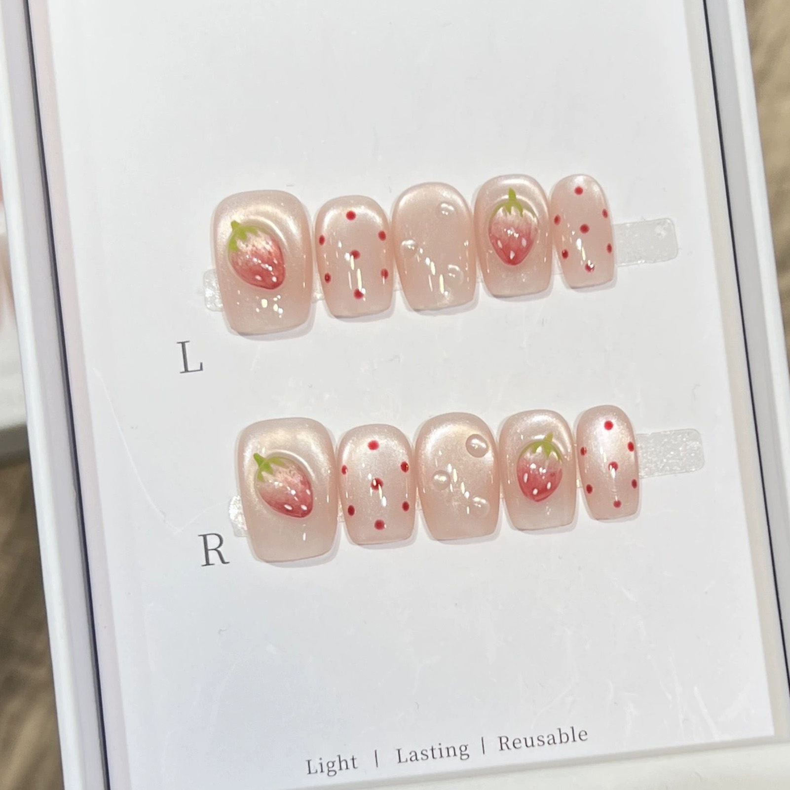 10PCS Short Square Fake Nails  - Resin Art Diy recension och pris