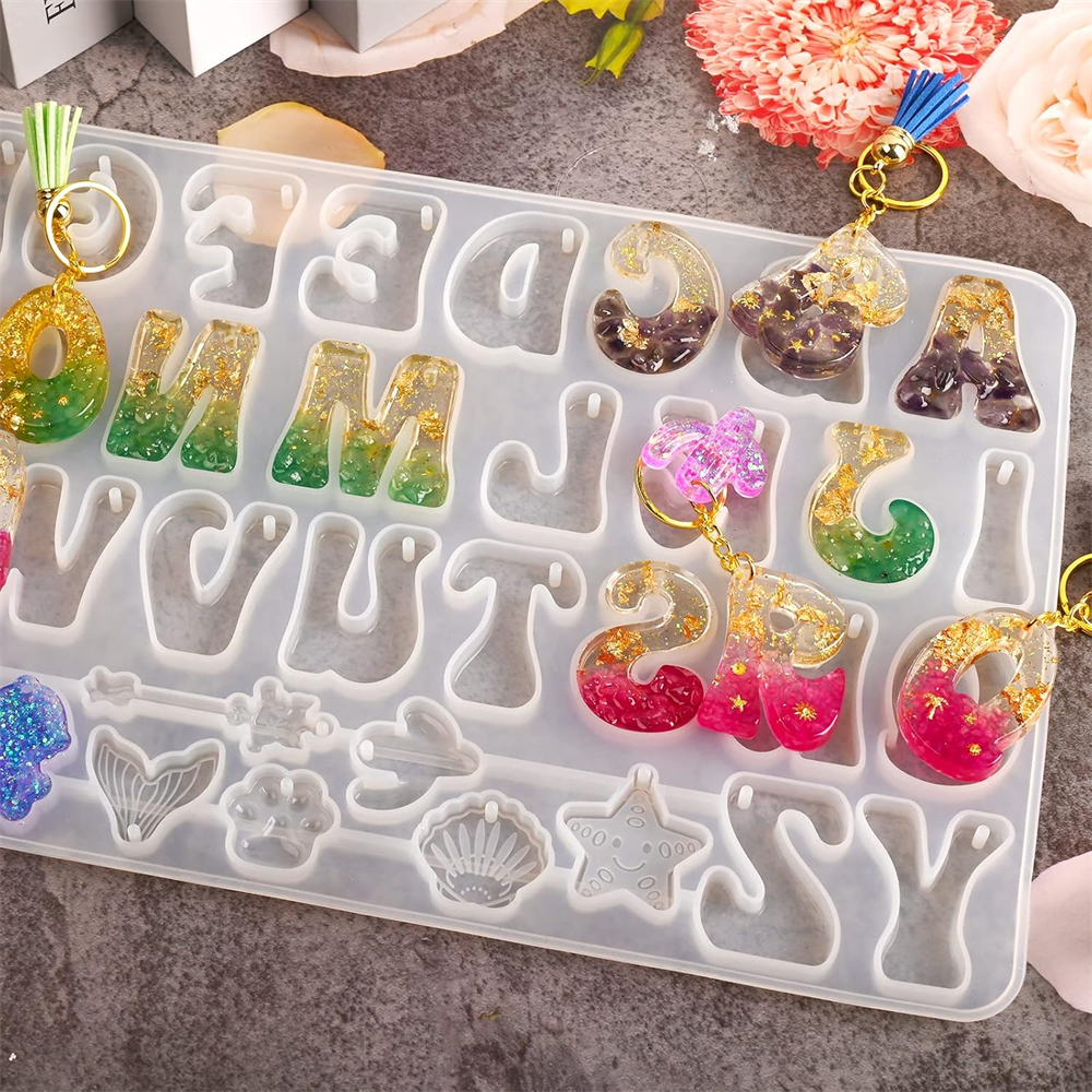 Alphabet Silicone Mold for Epo - Resin Art Alphabet recension och pris