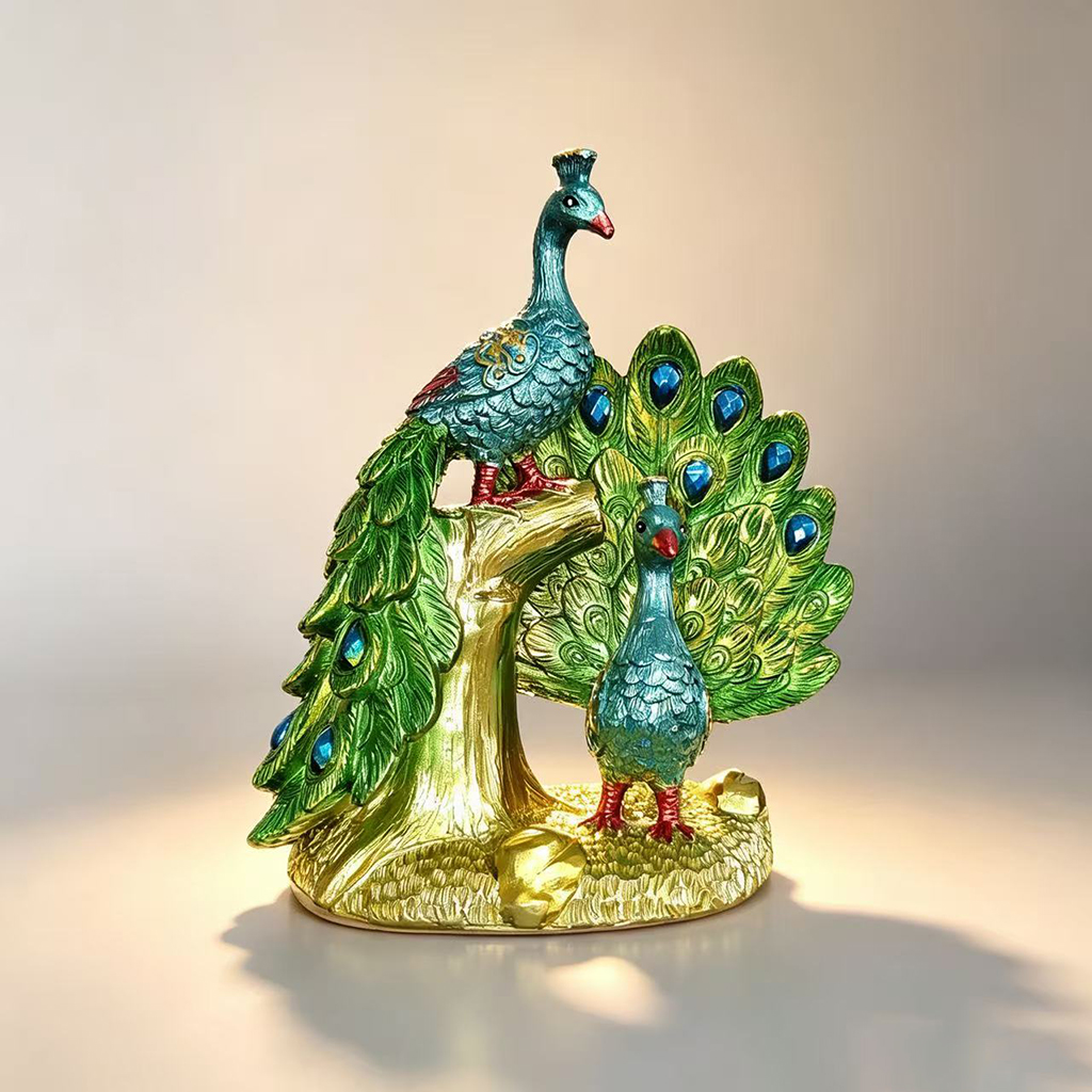 Luxury Peacock Resin Sculpture - Resin Art Wedding Gift recension och pris