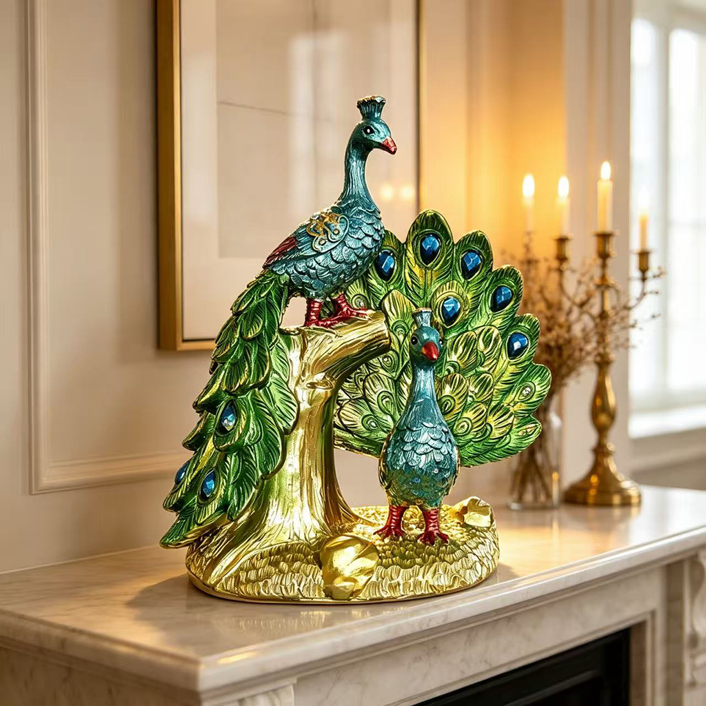Luxury Peacock Resin Sculpture - Resin Art Wedding Gift recension och pris