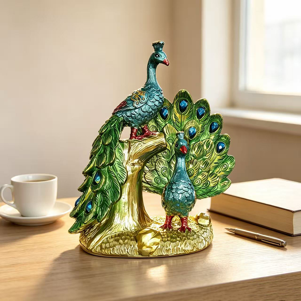 Luxury Peacock Resin Sculpture - Resin Art Wedding Gift recension och pris