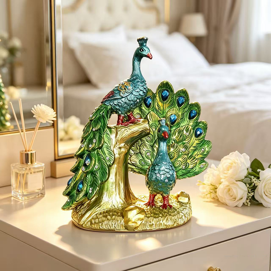 Luxury Peacock Resin Sculpture - Resin Art Wedding Gift recension och pris