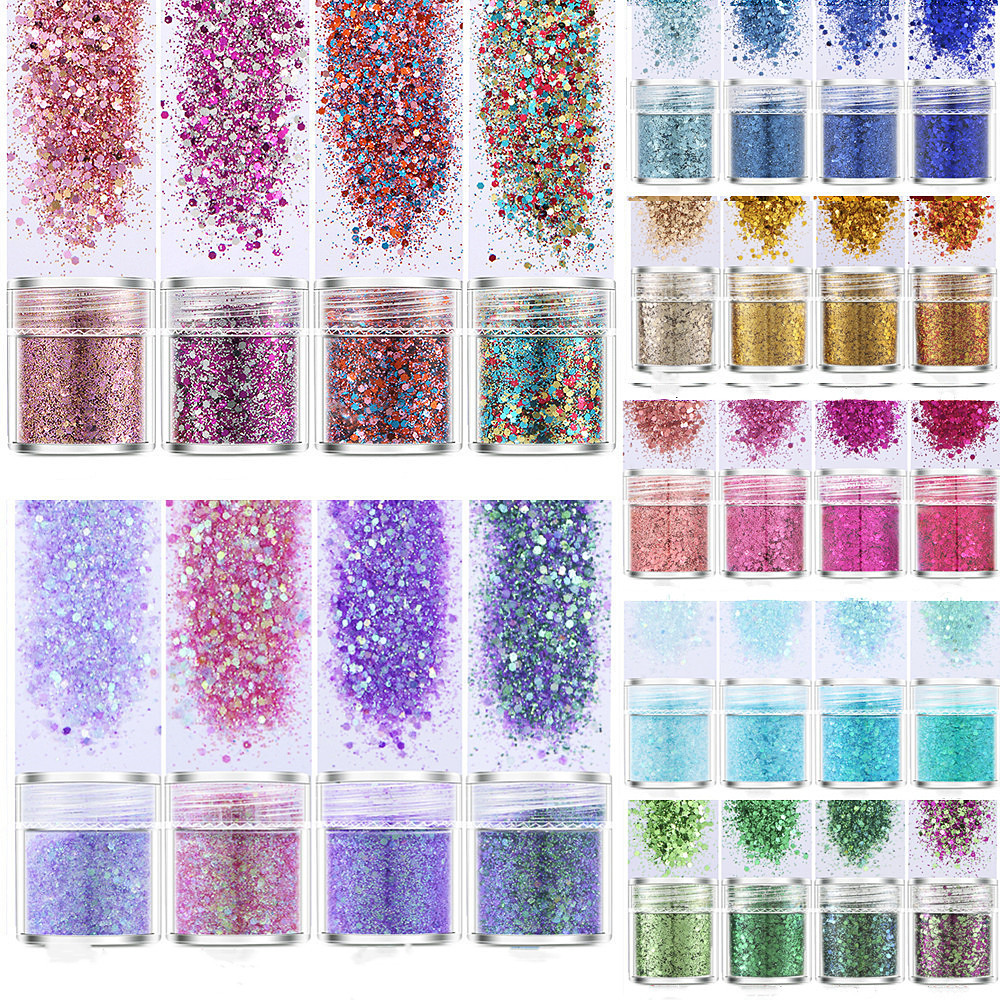SNASAN 4Pcs Color Superfine Gl - Glitter Powder Resin recension och pris
