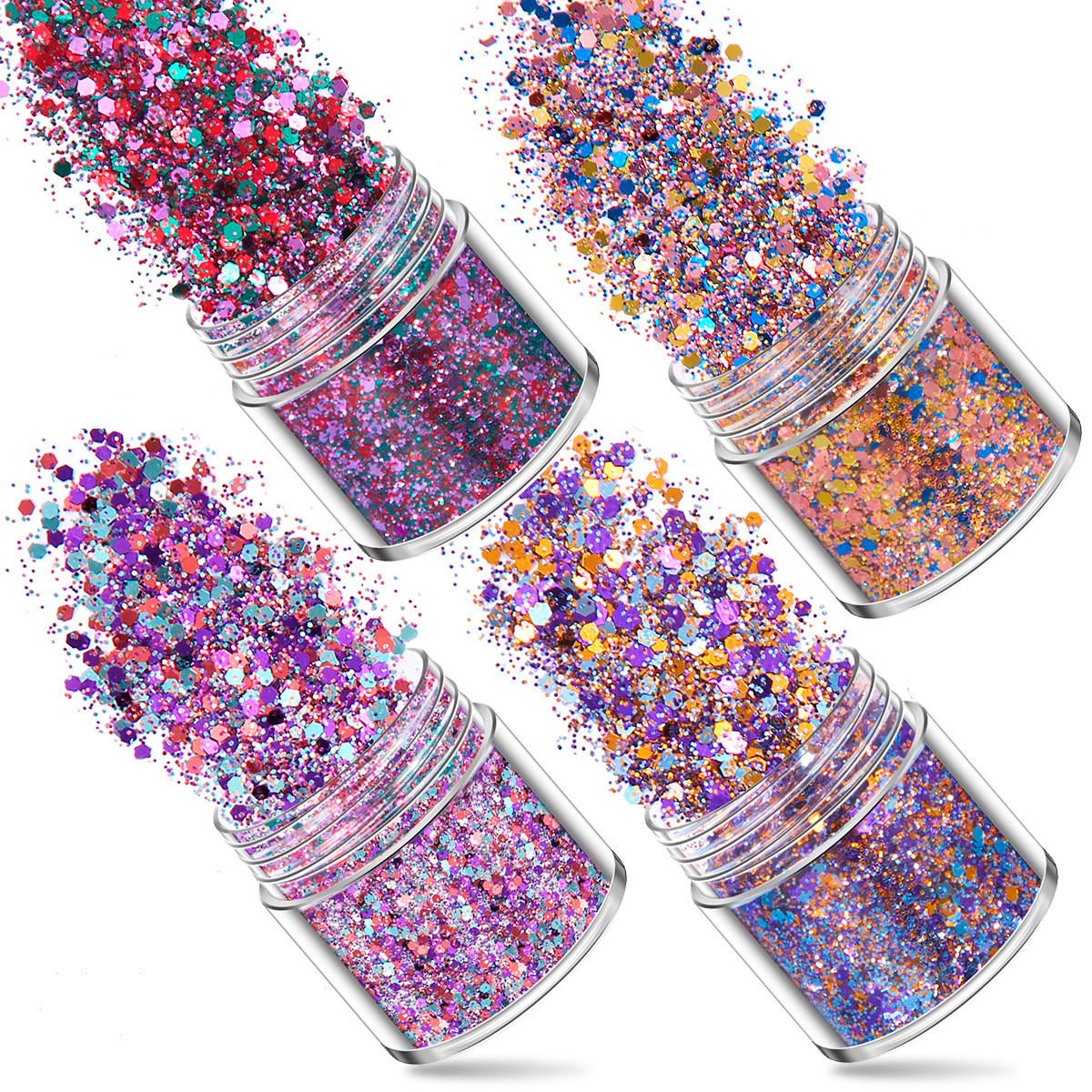 SNASAN 4Pcs Color Superfine Gl - Glitter Powder Resin recension och pris