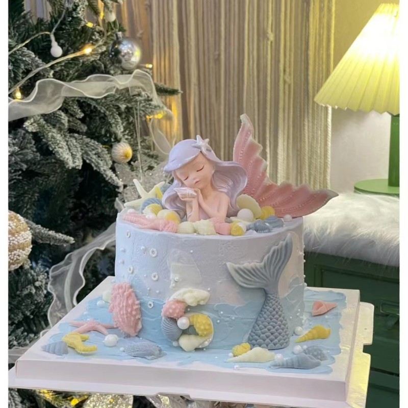 Resin Girl Mermaid Cake Topper - Resin Art Alphabet recension och pris