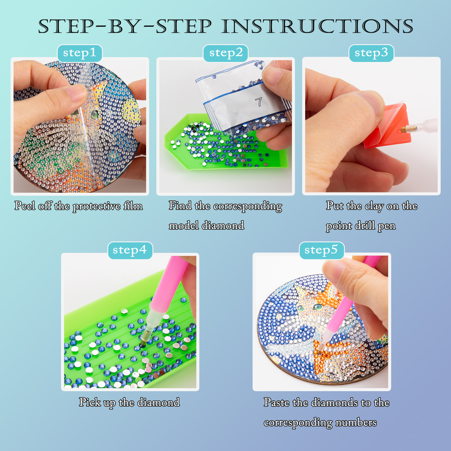 8 Pieces/Set of Diamond Painte - Resin Art Acrylic recension och pris