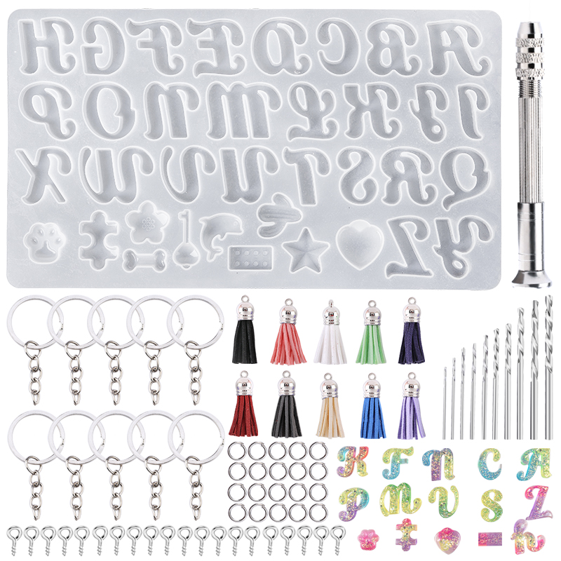 Alphabet Keychain Molds Alphab - Resin Art Alphabet recension och pris
