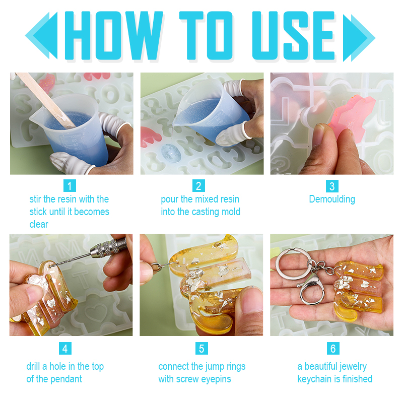 Alphabet Keychain Molds Alphab - Resin Art Alphabet recension och pris