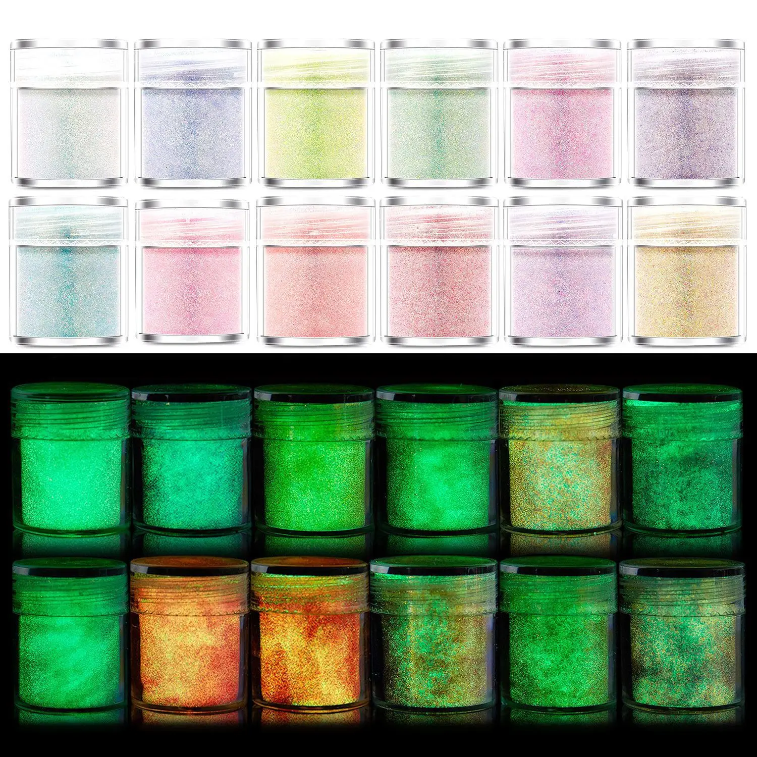 12 Color Luminous Powder Resin - Glitter Powder Resin recension och pris