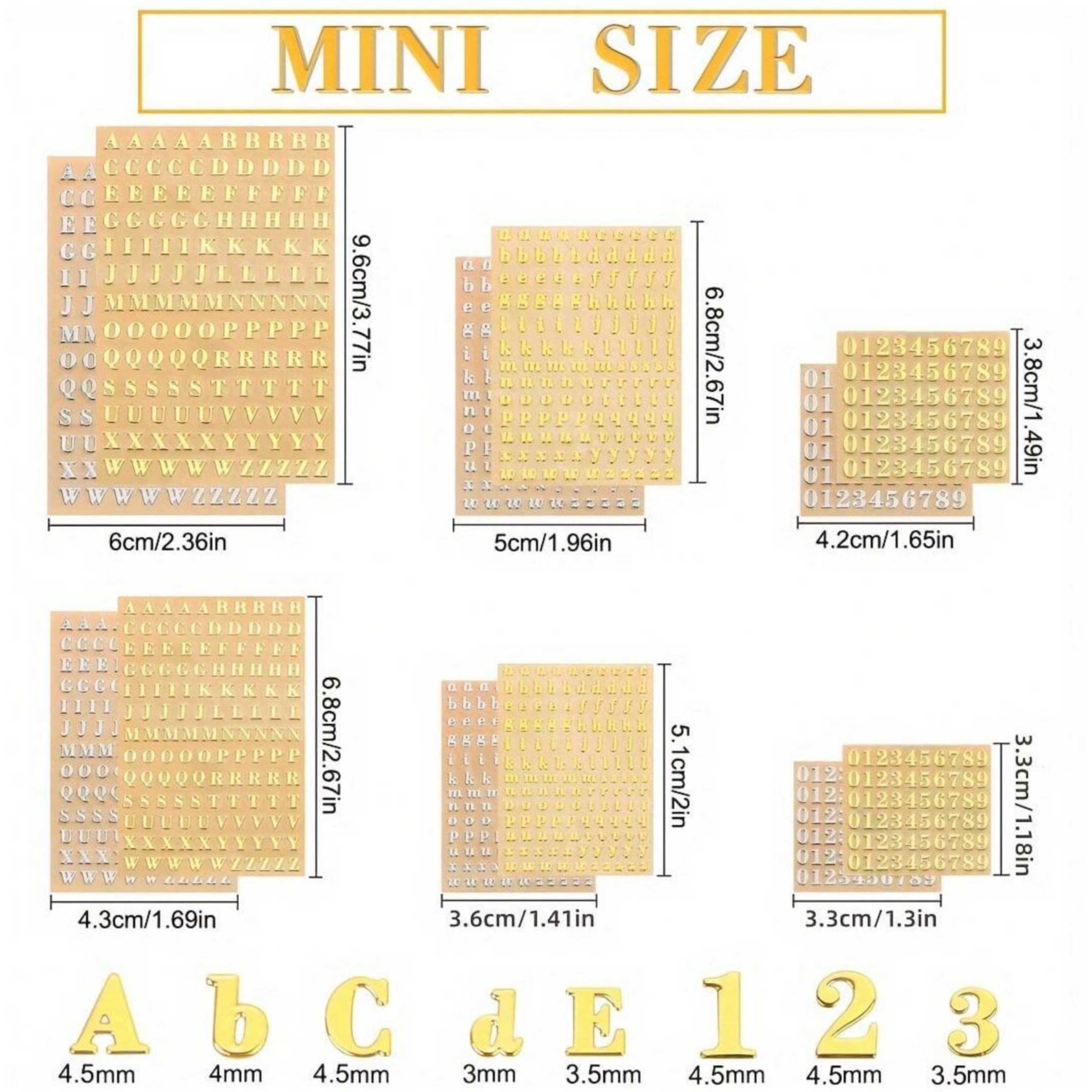 12 Letter Resin Stickers, Mini - Resin Art Alphabet recension och pris