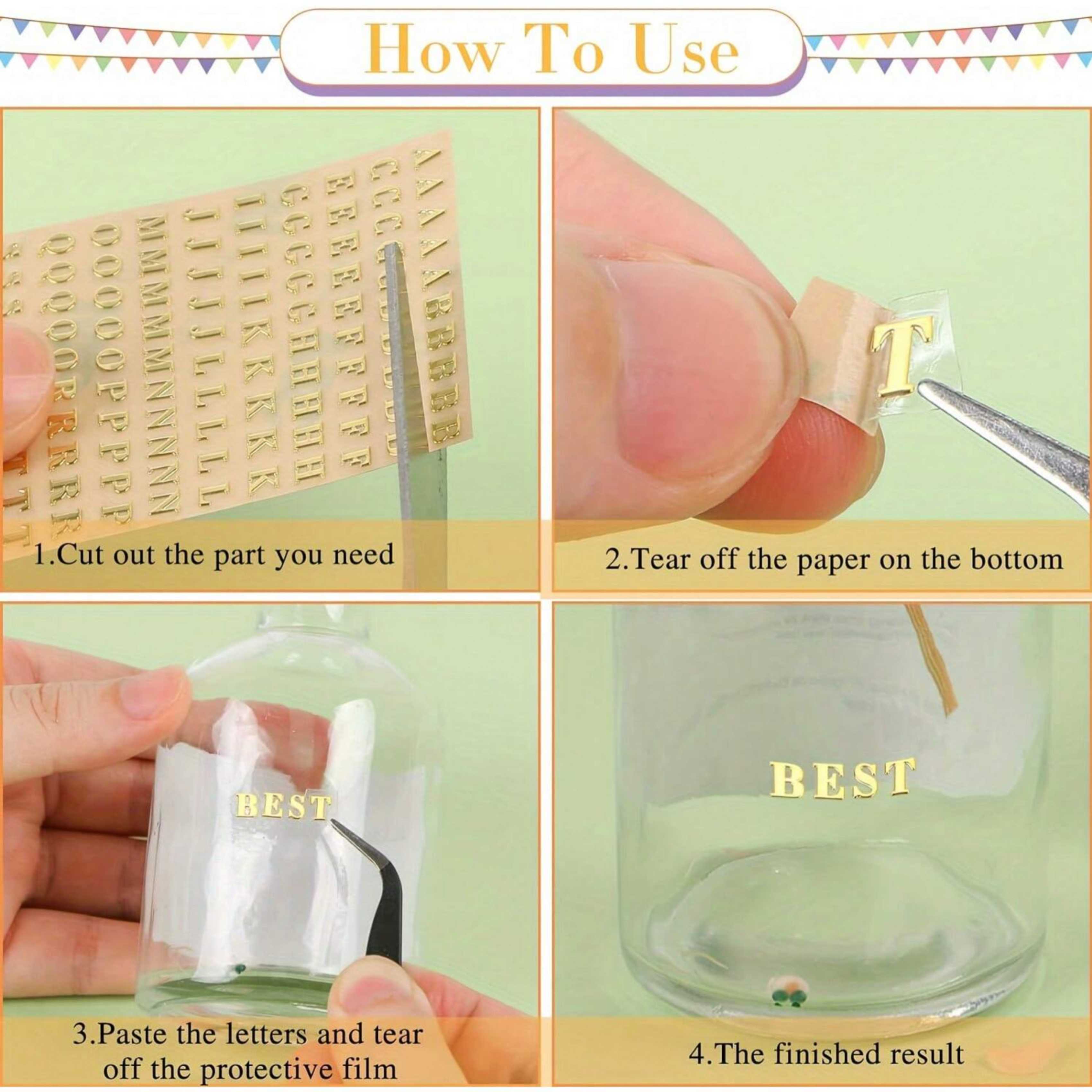 12 Letter Resin Stickers, Mini - Resin Art Alphabet recension och pris