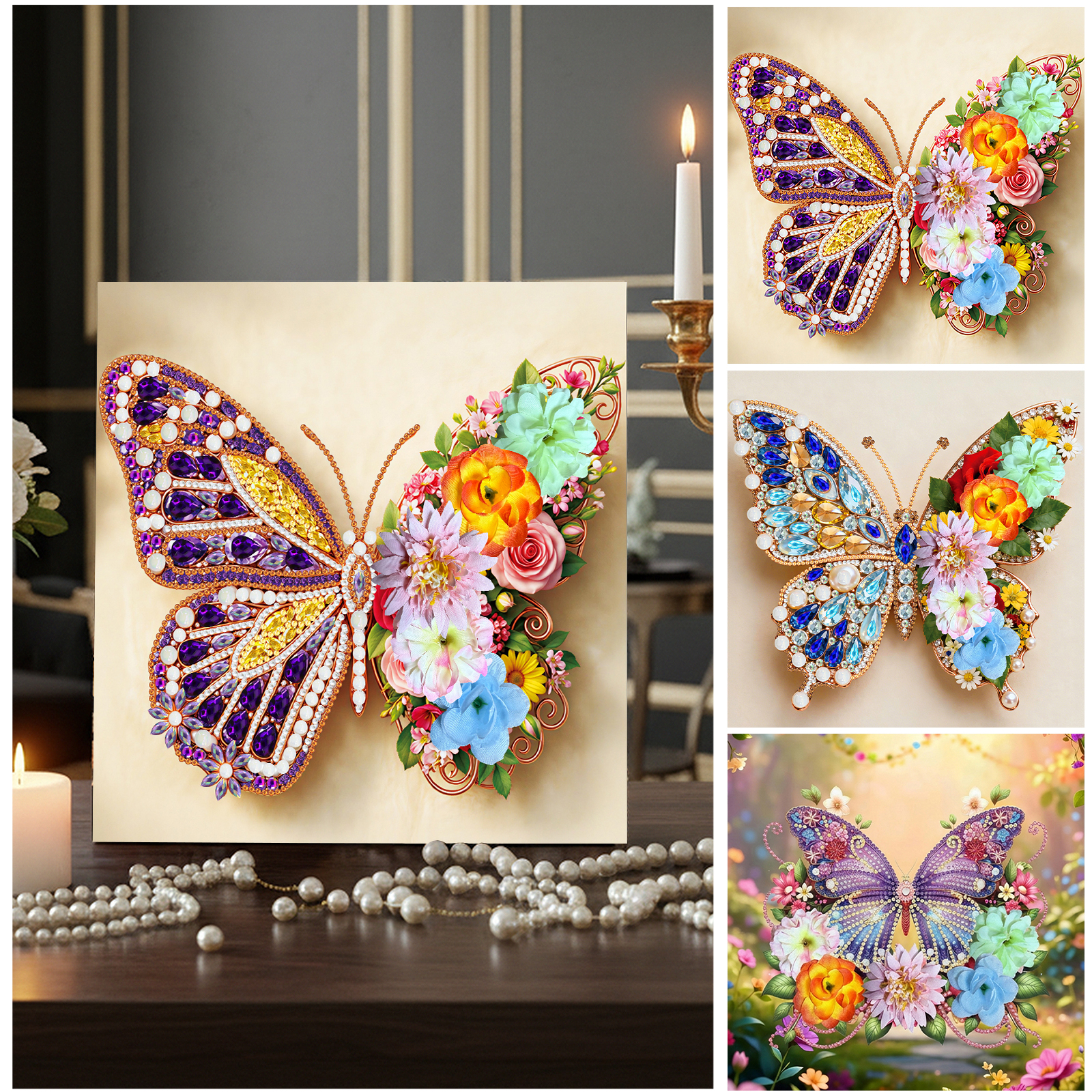 Butterfly DIY Diamonds Dots Ge - Resin Art Painting recension och pris