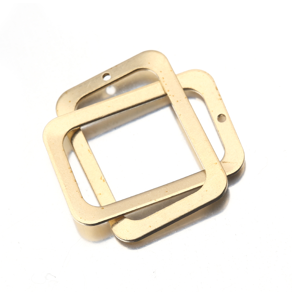 10Pcs Raw Brass Rectangle Holl - Bezels Pendant Resin recension och pris