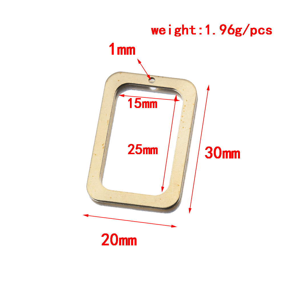 10Pcs Raw Brass Rectangle Holl - Bezels Pendant Resin recension och pris
