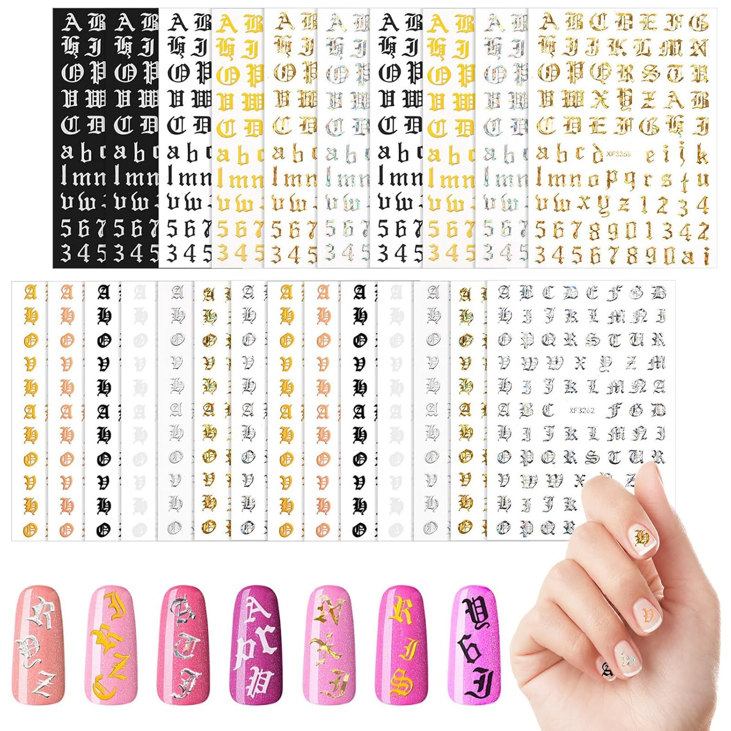 24 Sheets Old English Letter N - Resin Art Design Images recension och pris