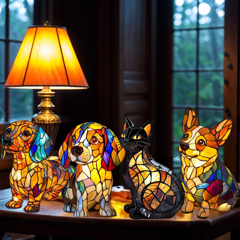 LED 3D Cute Corgi/Pug/Cat Magi - Resin Art Table Top recension och pris