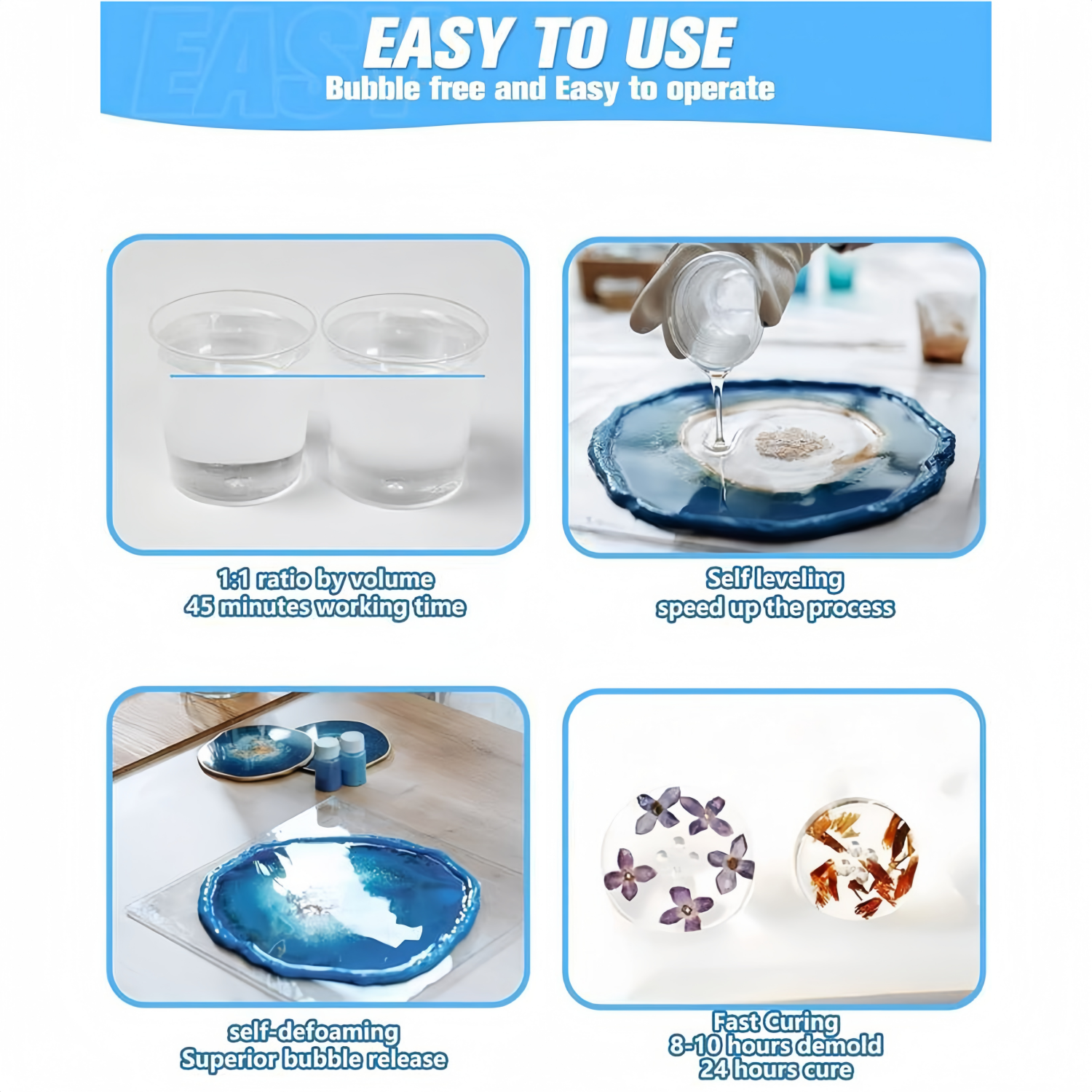 16.9oz Clear Epoxy Resin Kit C - Resin Art Table Top recension och pris