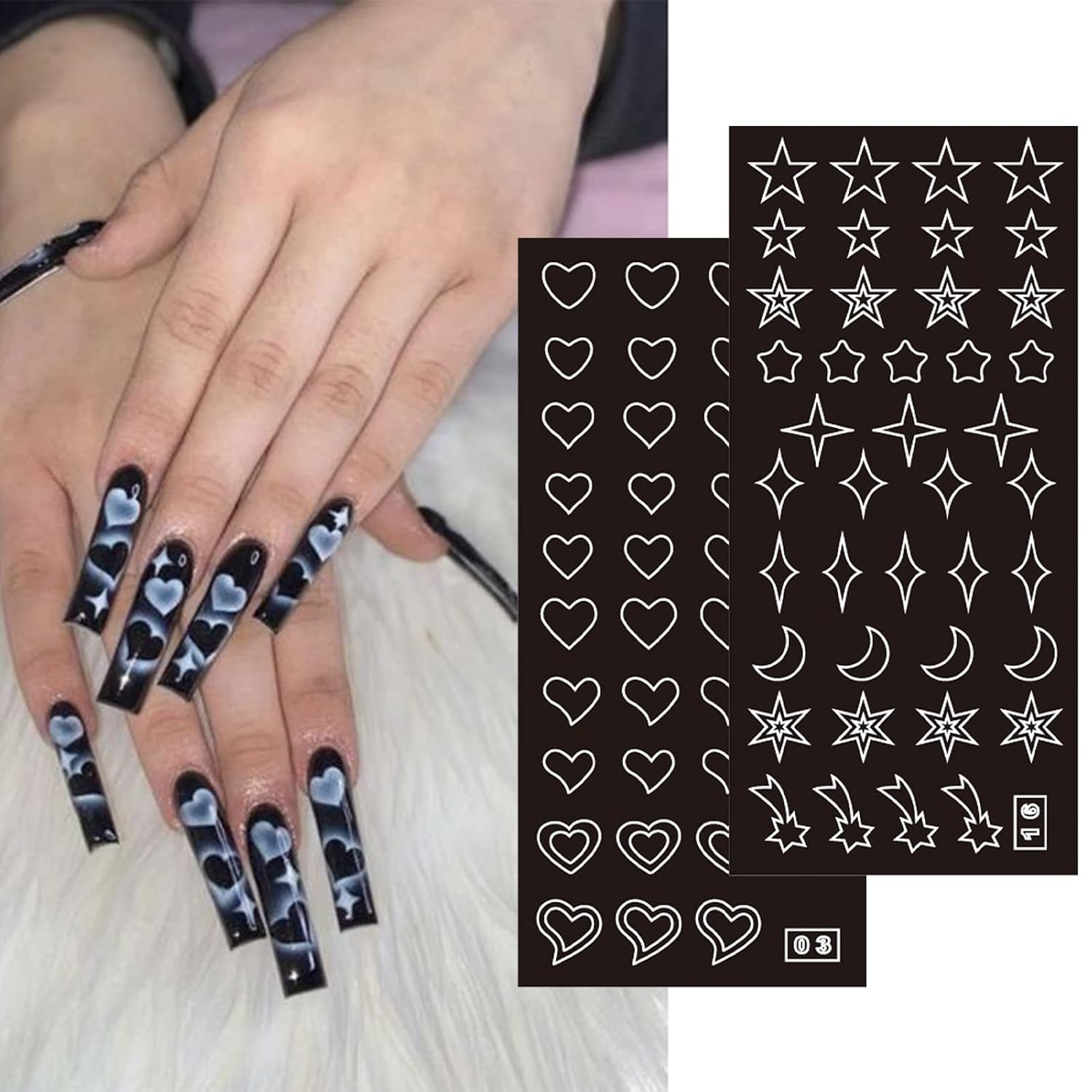 154 Designs Nail Art Stencils  - Resin Art Design Images recension och pris