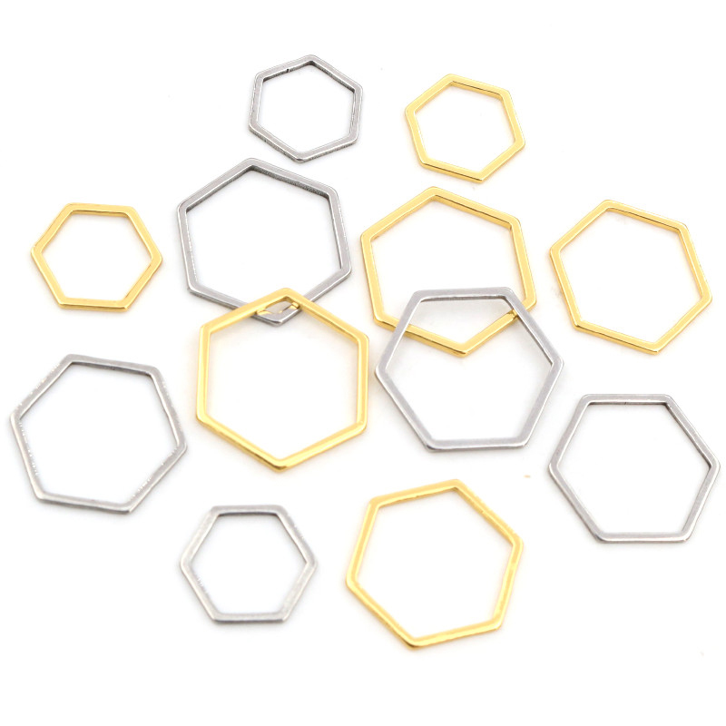 20pcs 3 Size Polygon Charm Gol - Bezels Pendant Resin recension och pris