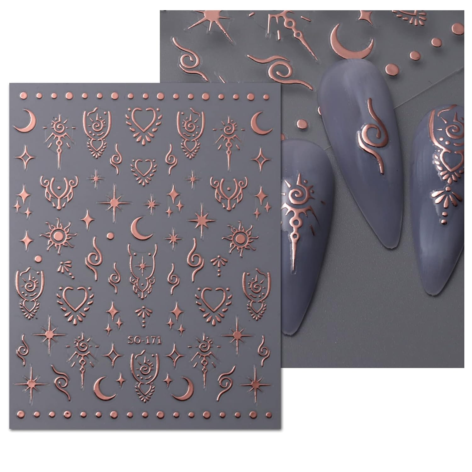 9 Sheets Moon Star Nail Art St - Resin Art Design Images recension och pris