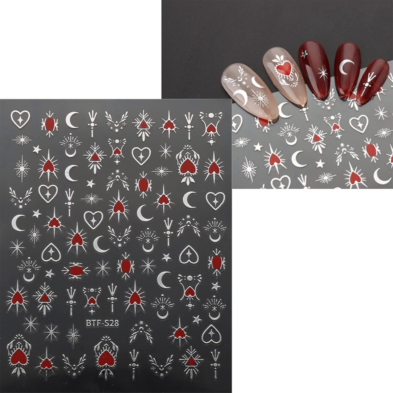 9 Sheets Moon Star Nail Art St - Resin Art Design Images recension och pris