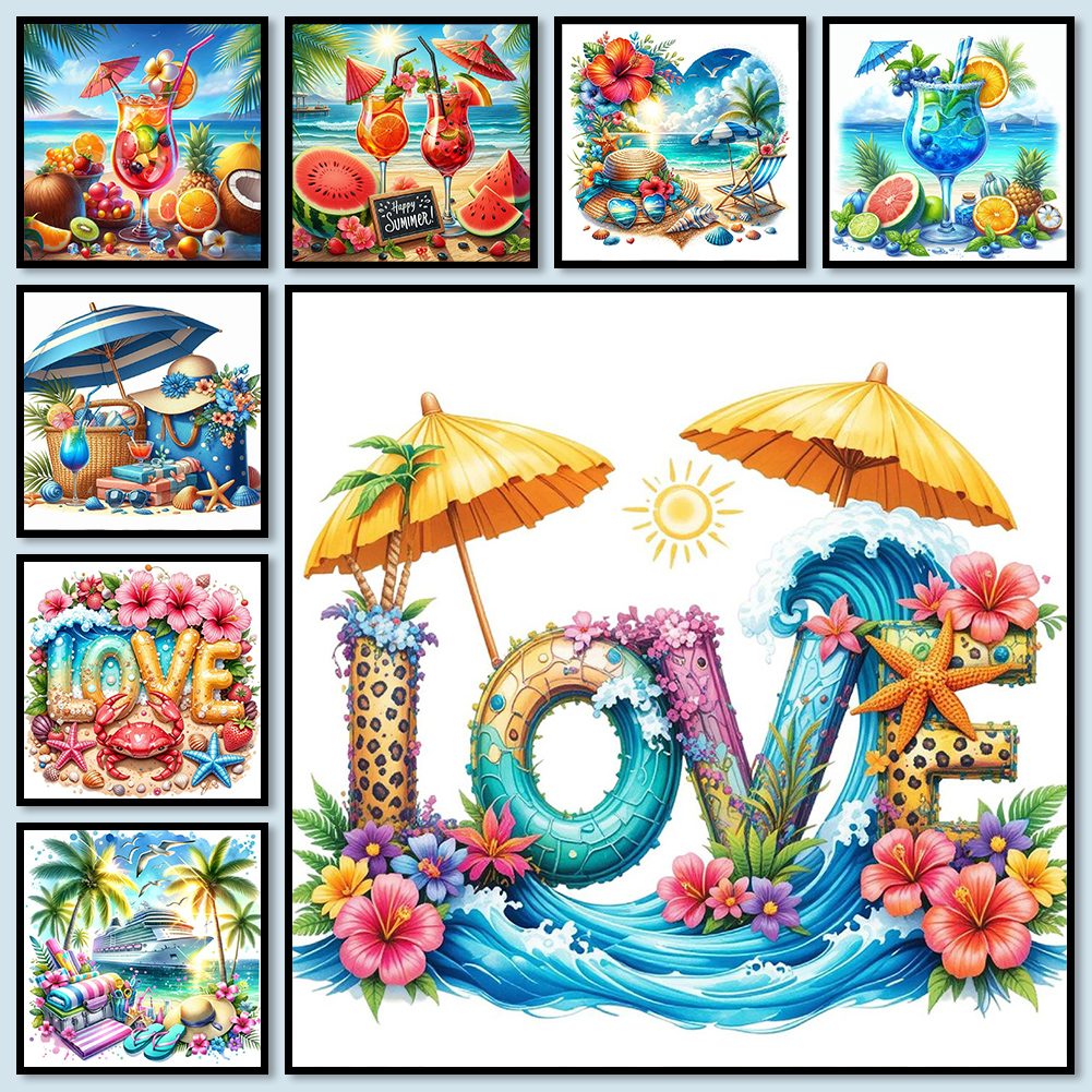 Summer Beach Full DIY 5D Round - Resin Art Ideas With Pictures recension och pris
