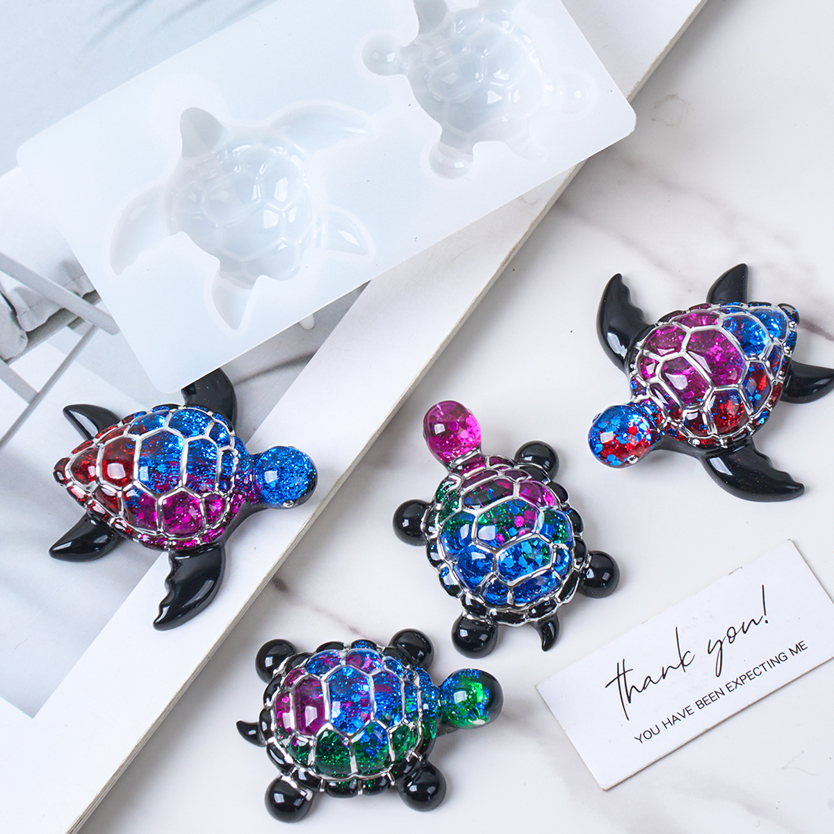 3D Sea Turtle Keychain Silicon - Resin Art Acrylic recension och pris
