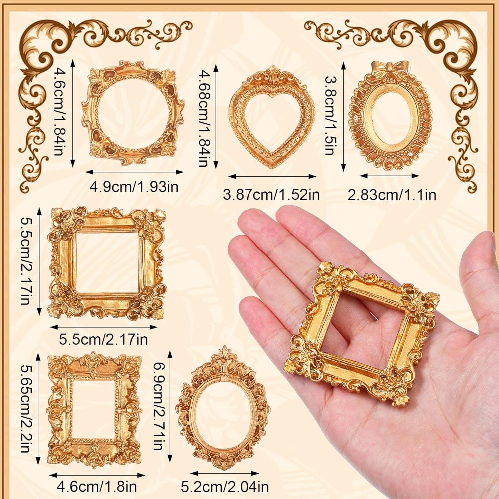 Small Vintage Gold Picture Fra - Resin Art Wedding Gift recension och pris