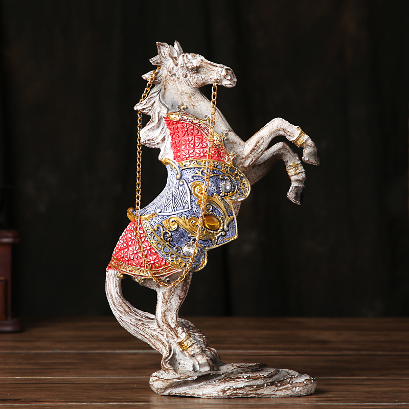 Royal Guards Horse Statue Anti - Resin Art Table Top recension och pris