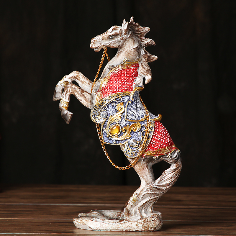 Royal Guards Horse Statue Anti - Resin Art Table Top recension och pris