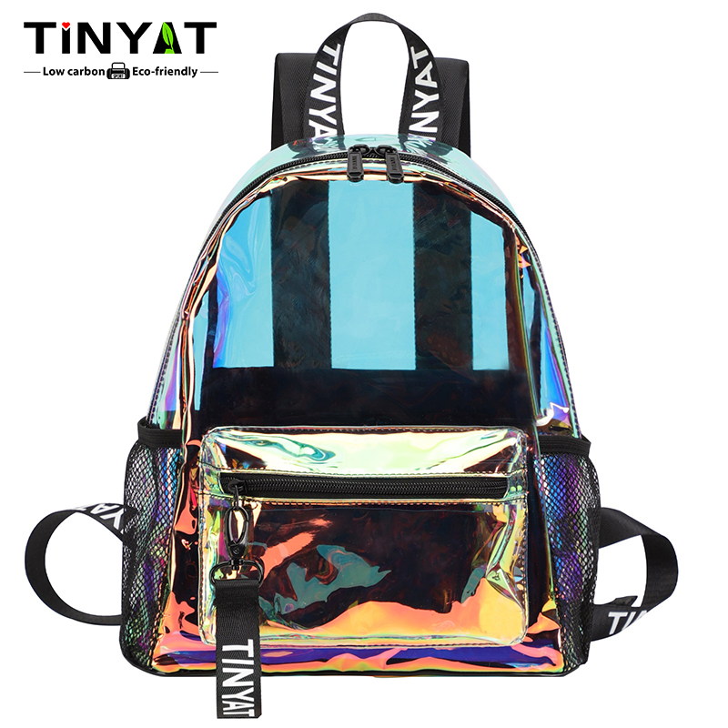 TINYAT PVC Clear Backpacks for - Resin Art Alphabet recension och pris
