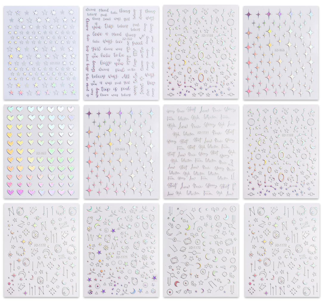 12 Sheets Aurora Holographic N - Resin Art Design Images recension och pris