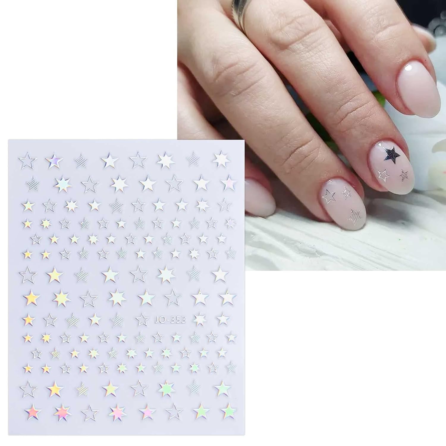 12 Sheets Aurora Holographic N - Resin Art Design Images recension och pris