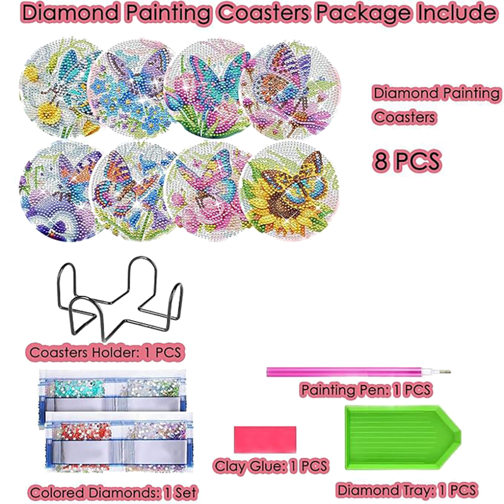 8 Pieces of Diamond Art Painti - Resin Art Painting recension och pris