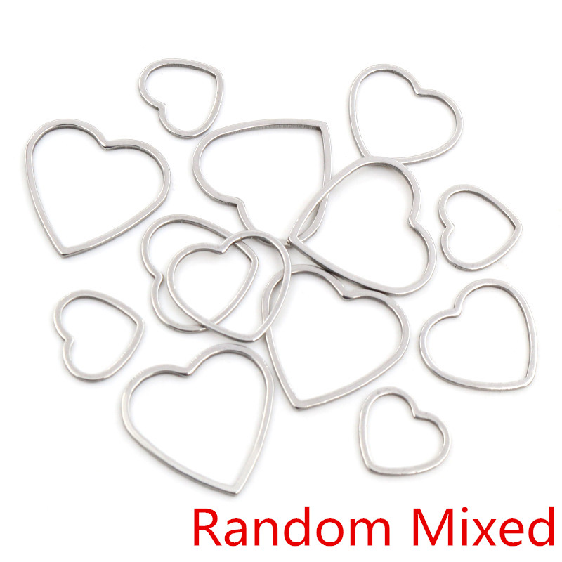 20pcs Heart Charm Gold Stainle - Bezels Pendant Resin recension och pris