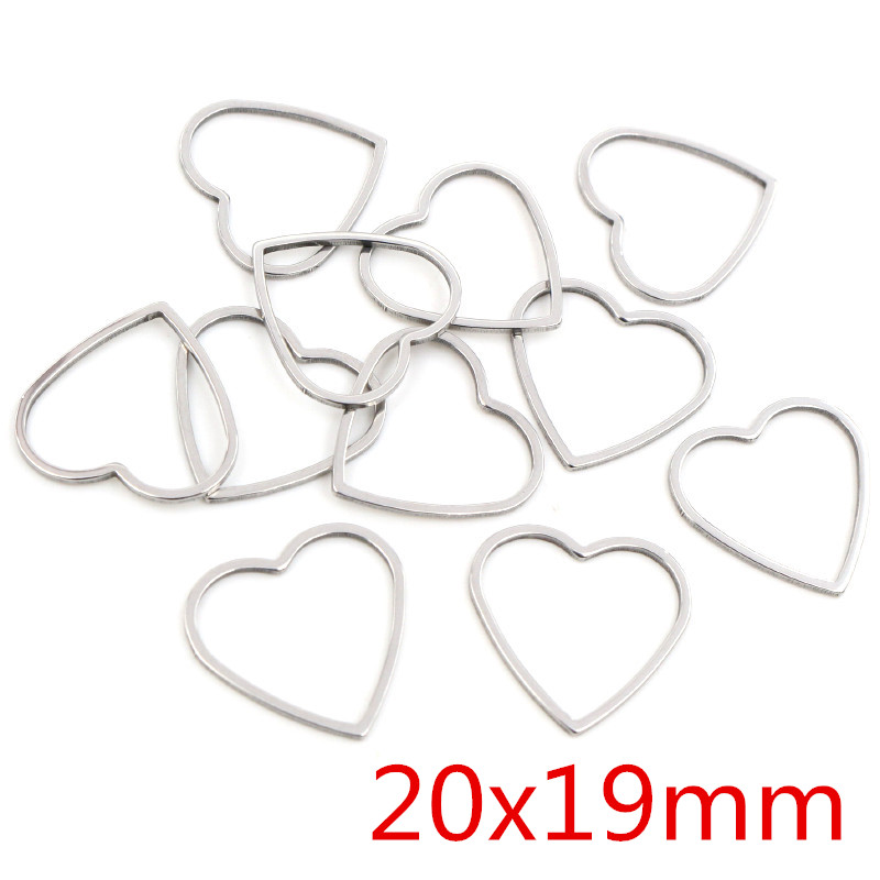 20pcs Heart Charm Gold Stainle - Bezels Pendant Resin recension och pris
